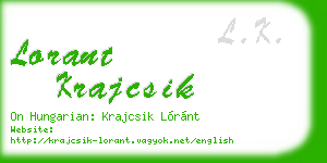 lorant krajcsik business card